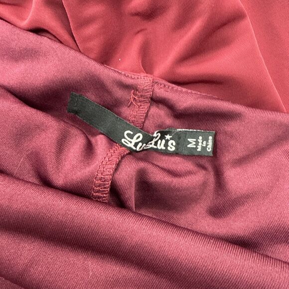 Lulus Deep Red Maxi Dress Womens Medium Open Back Prom Valentines Gala Holiday - Picture 6 of 9